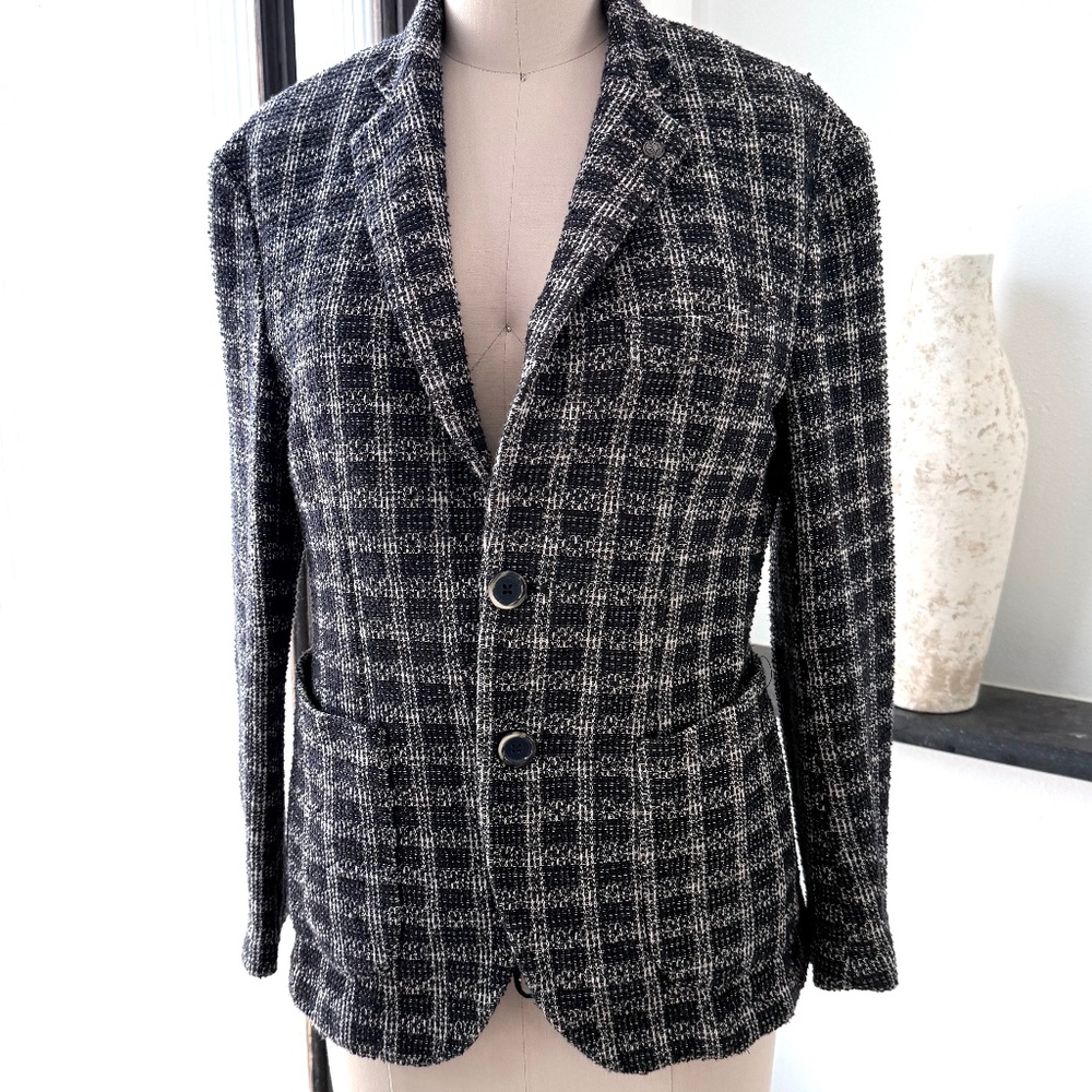Mad Seasons Women's‎ Cotton/Linen Jacket, Size 48, Made in Italy